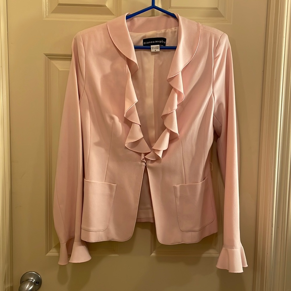 Vintage pink tulip sleeve blazer